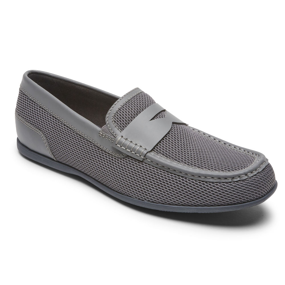 Rockport Slip-On For Mens Grey - Malcom Soft Moc Toe - YG7603924